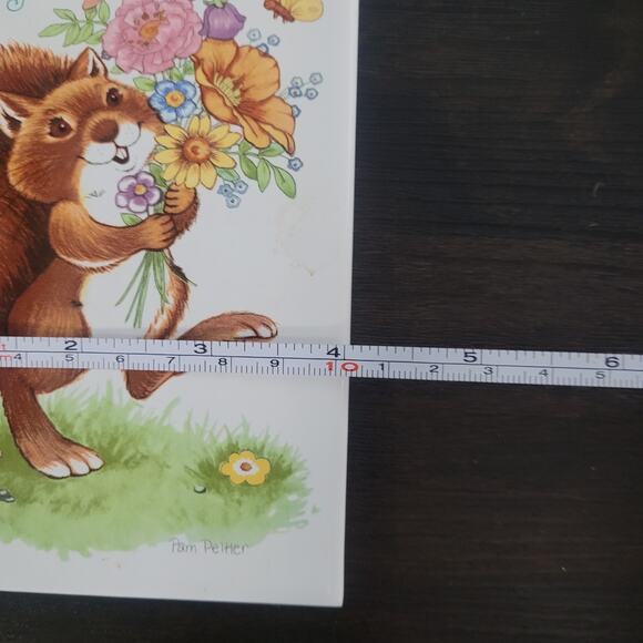 Decorative Tile Forever Greeting Card Squirrel Current Inc New Old Stock Japan - Picture 8 of 8